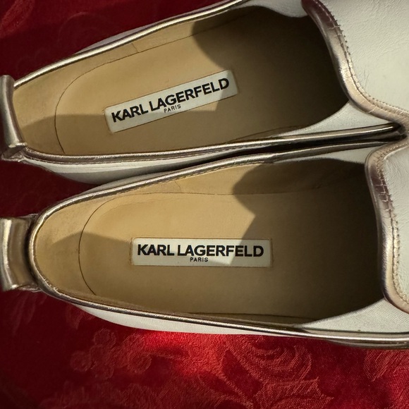 Karl Lagerfeld Cler Women’s Leather Cap Toe On loafers Size 9 - Picture 3 of 9